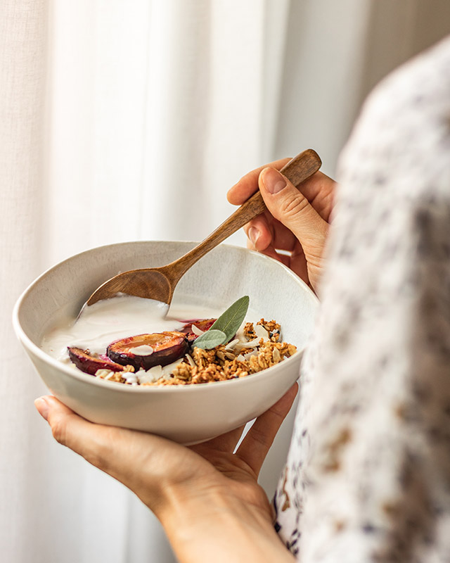 Porridge mit Flohsamenschalen